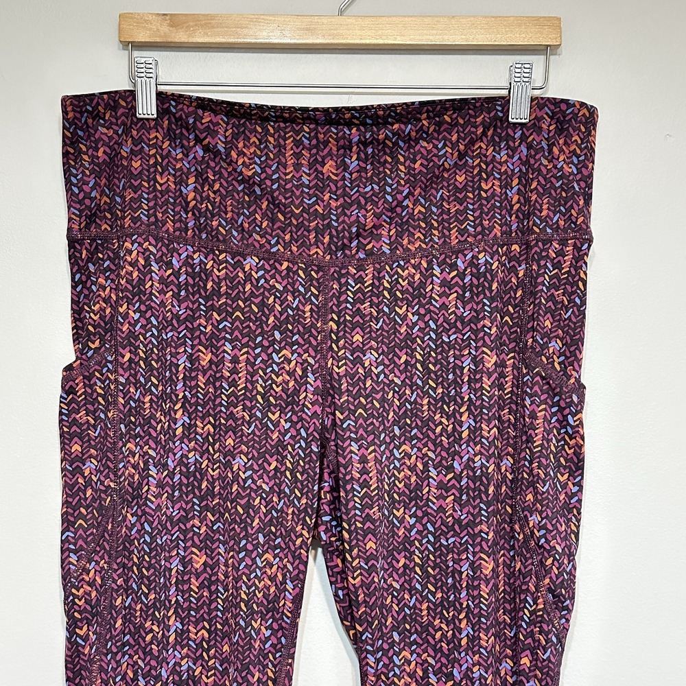J. Jill Fit Performance High‎ Rise 7/8 Leggings Womens XL Brown Activewear Sport - Picture 2 of 9